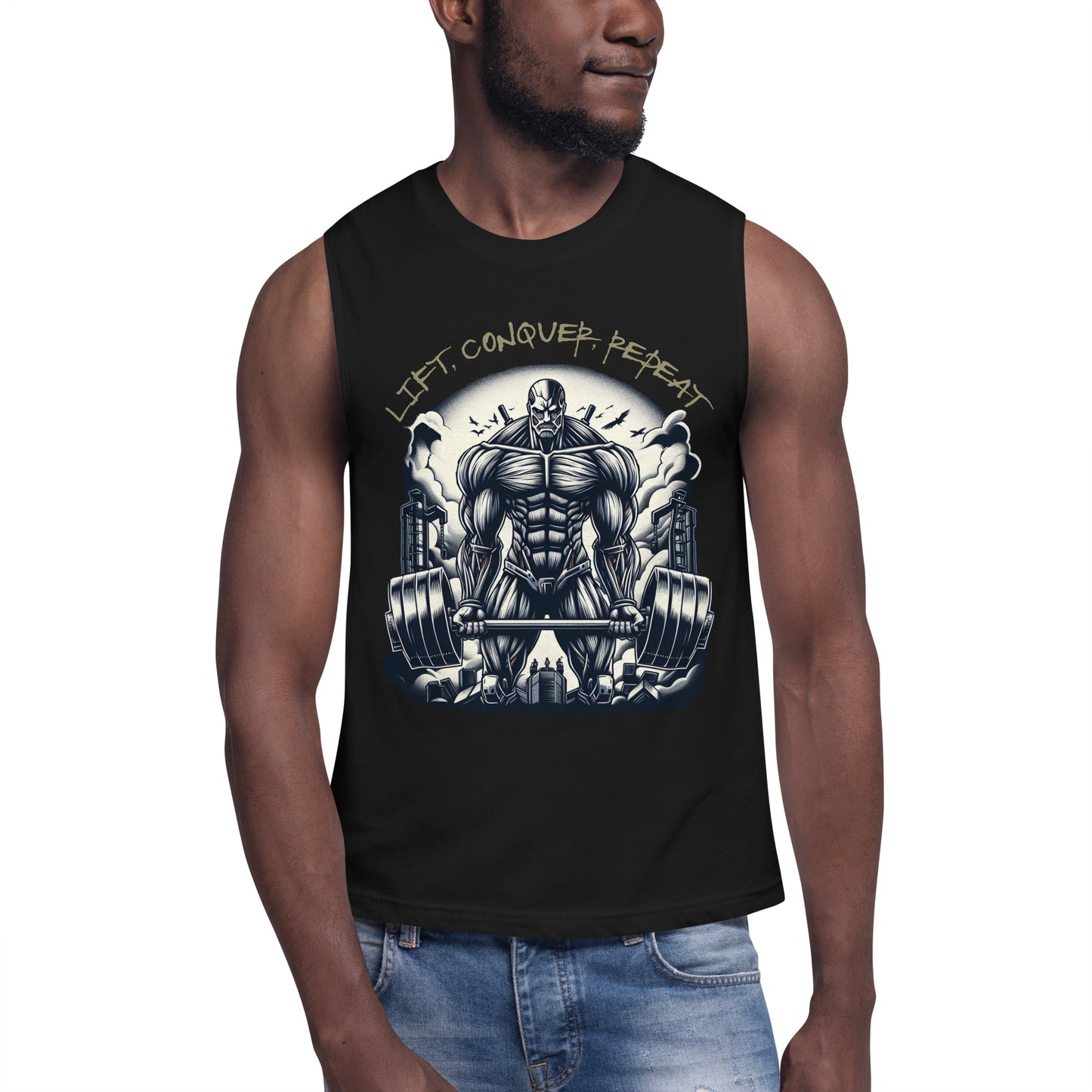 AOT workout shirt - Lift, Conquer, Repeat