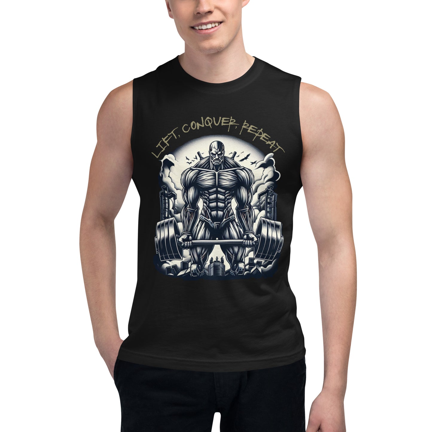 AOT workout shirt - Lift, Conquer, Repeat