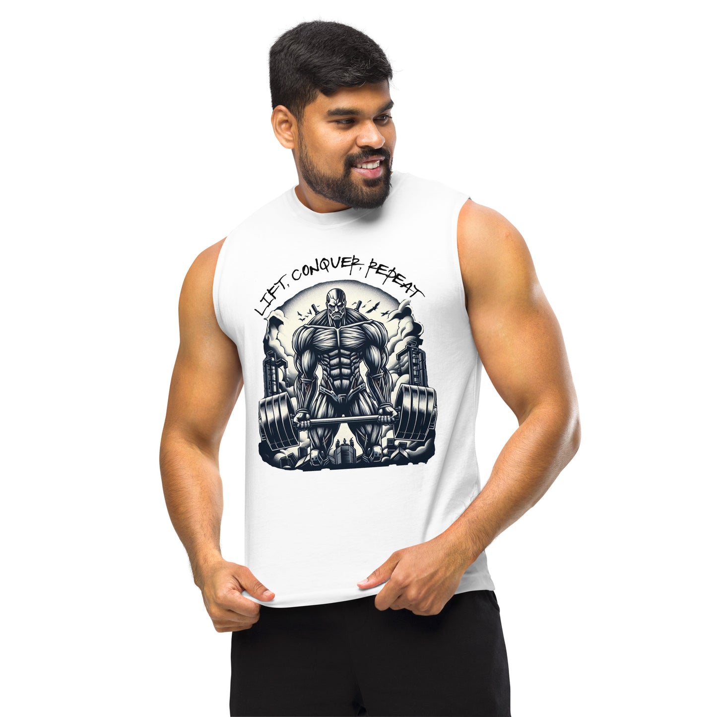 AOT workout shirt - Lift, Conquer, Repeat